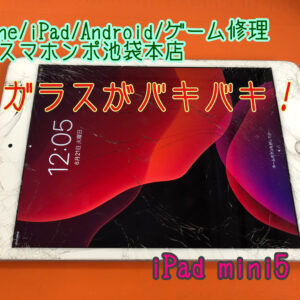 iPad mini5 A2133 A2124 A2126 のガラス割れ修理！データそのままで修理！